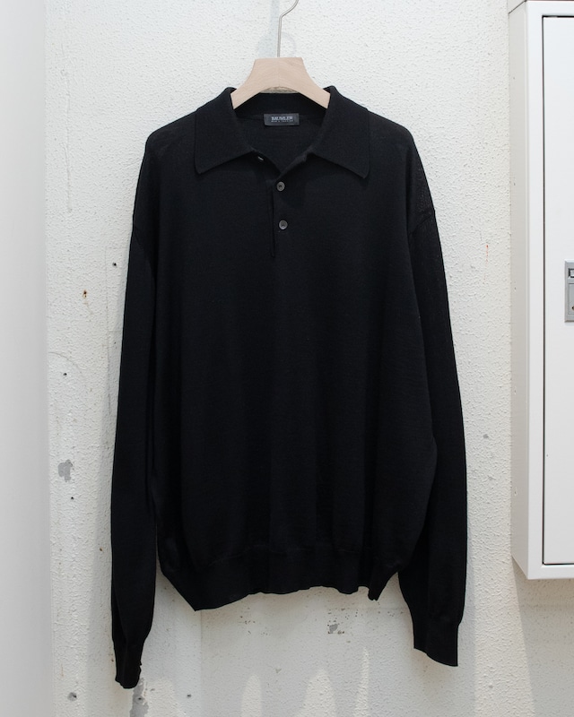 merino wool knitted polo shirt / Made In ITALY