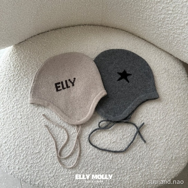 取寄：ELLYMOLLY　ジャガードニット帽※送料無料