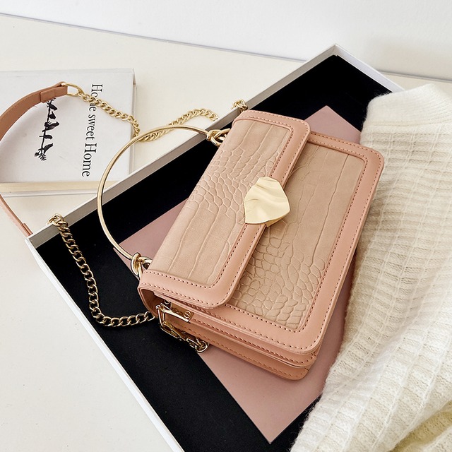 スタイルチェーン レディース スクウェア メッセンジャーバッグ 手作りハンドバック41943667497