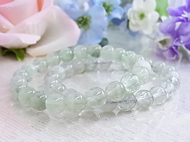 一点物 超希少ブルーフローライト ブレスレット10AAA ☆希少蛍石を