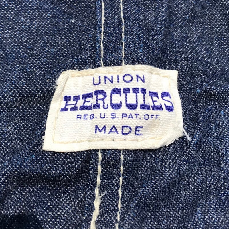 濃紺 50s vintage HERCULES デニム オーバーオール ワーク 50年代 