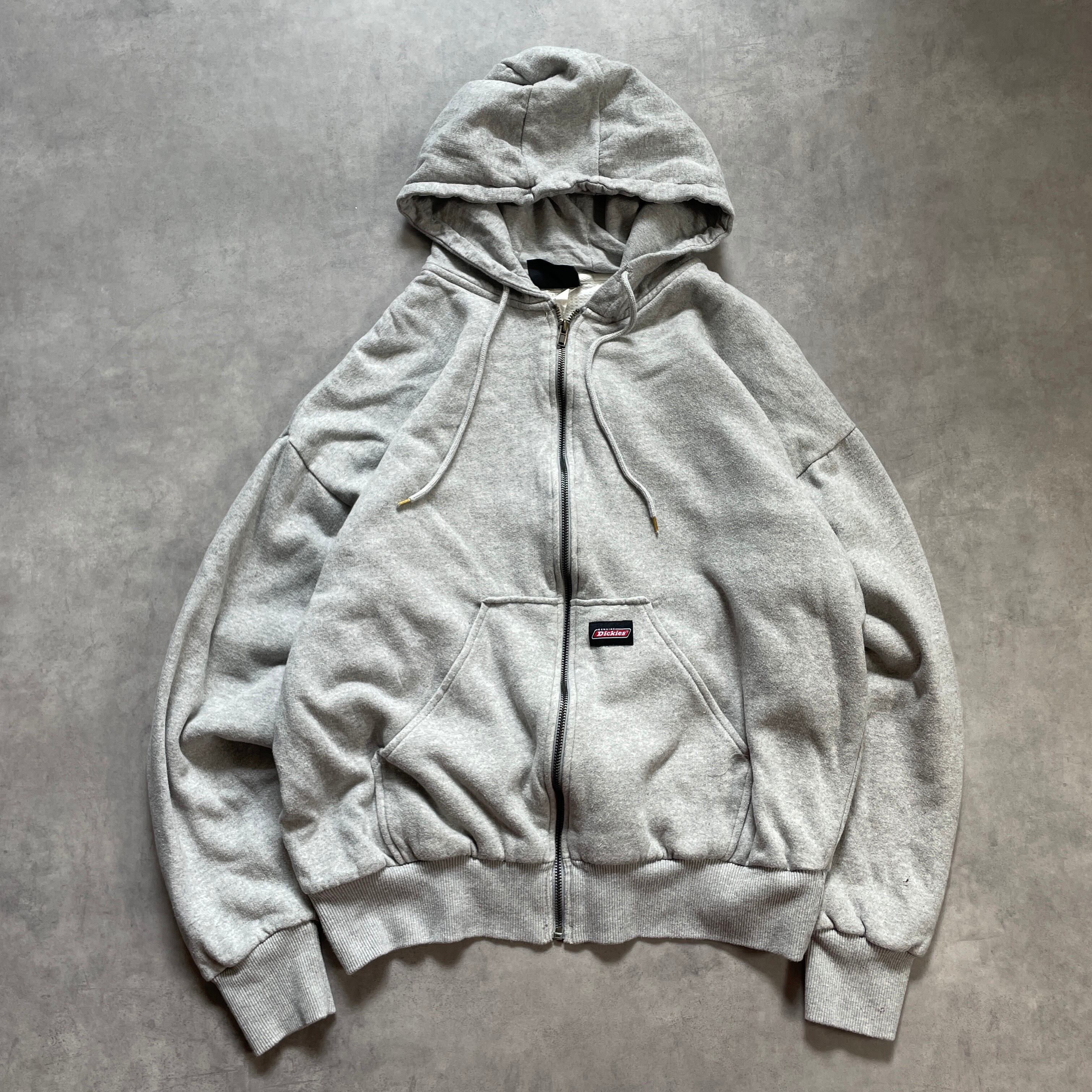 90s Dickies 裏サーマル アルミジップパーカー vintageフェード