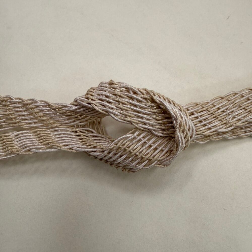 夏帯締め 新品 帯締め 帯〆 黄色 茶色 夏用 小紋 紬 訪問着 振袖 普段着用 礼装用 お洒落 正絹 絹100% 和装小物 5997