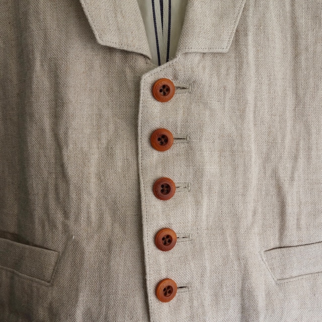 victorians linen waistcoat / ecru