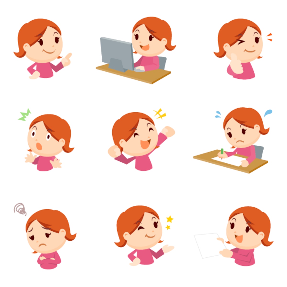 女の子　仕事　ポーズ | feelgraphic powered by BASE, image size:1200x1200