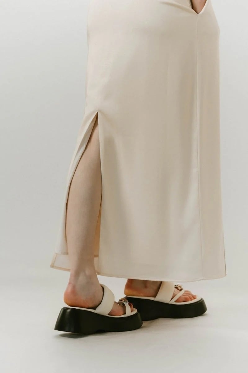 KnuthMarf(クヌースマーフ) flower print satin dress | サウス