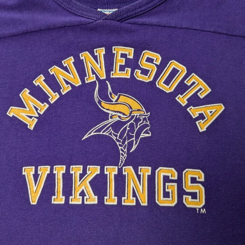 80s Champion Football T-Shirt (XL) MINNESOTA VIKINGS | Wonder Wear