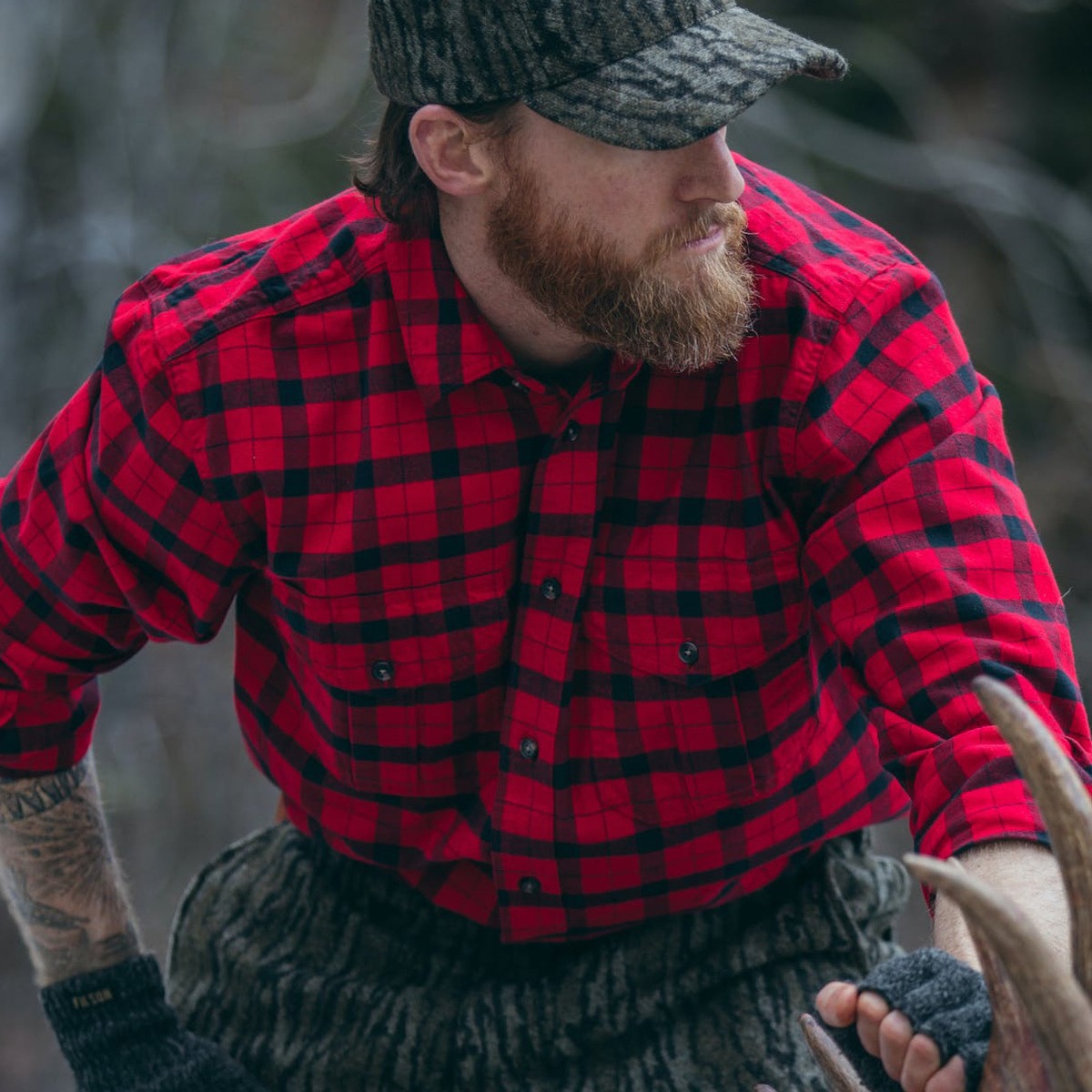 FILSON フィルソン 11012006 RED/BLACK 長袖アラスカンガイドシャツ 