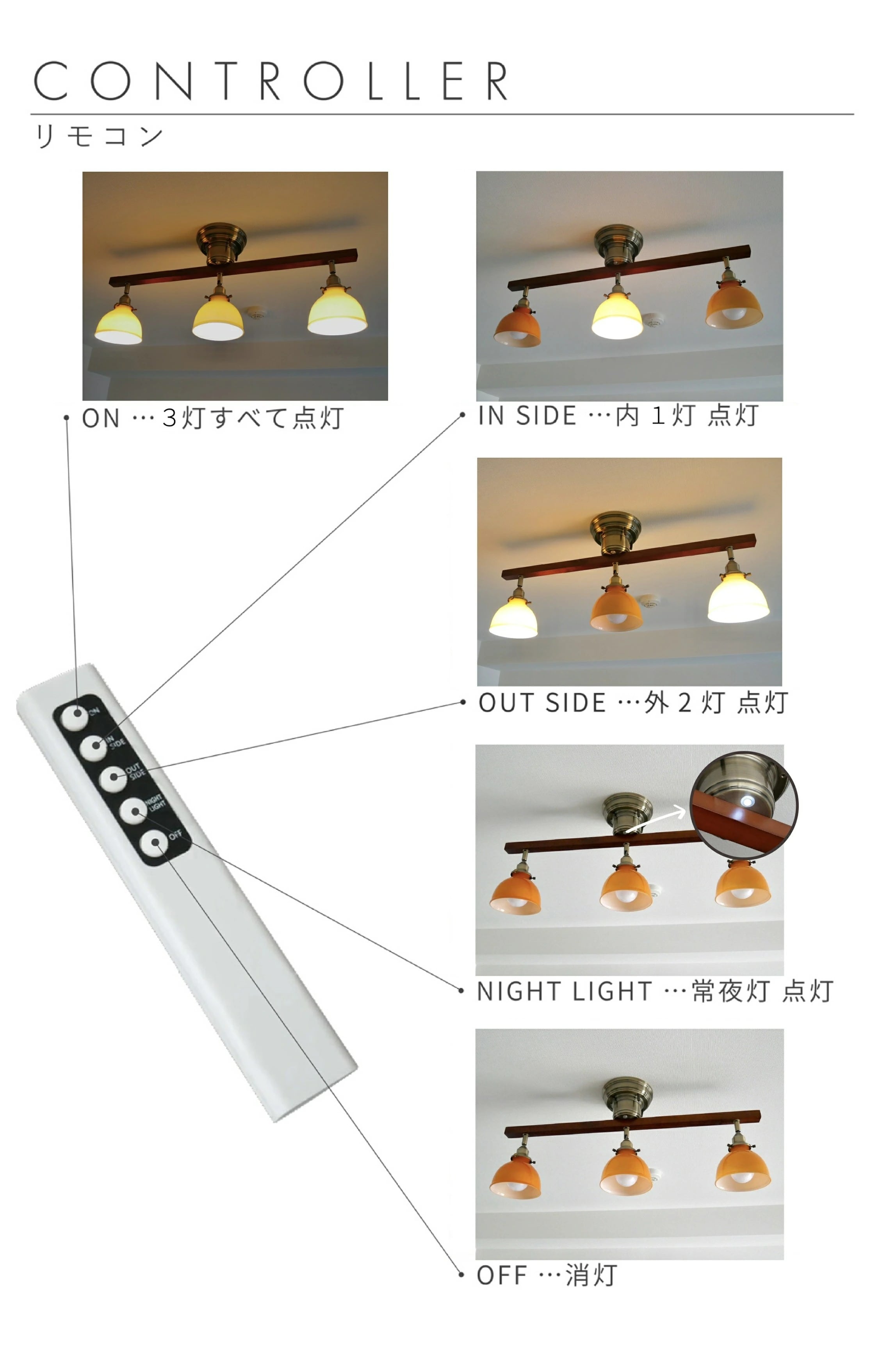 ウッドガラスシーリングライト CMC-2326-mll-501 | 照明専門店 神戸