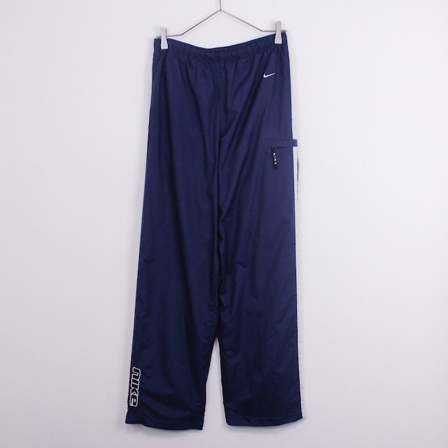 【Caka act2】"NIKE" Zip Pocket Gimmick Wappen Design Nylon Pants