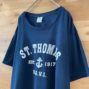 【yazbek】メキシコ製 セント・トマス島 st.thomas Tシャツ アーチロゴ XL ビッグサイズ US古着