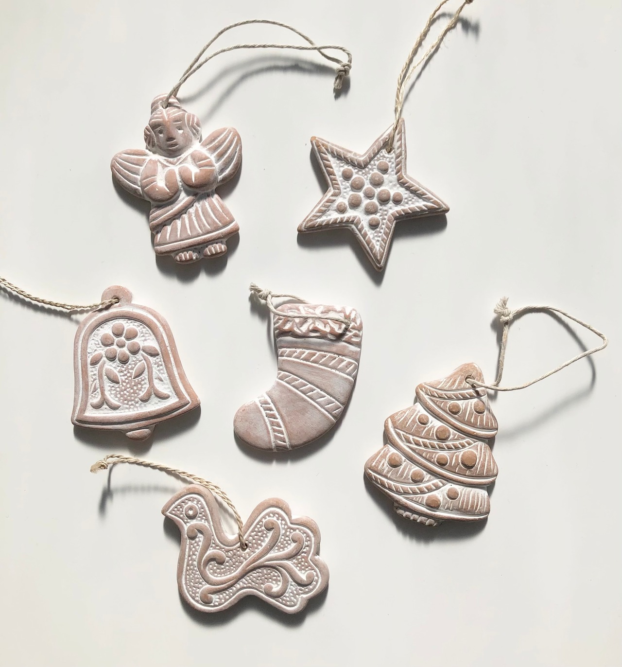 ピープルツリー クリスマス オーナメント テラコッタ　