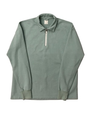 CTTN HALF ZIP SWEAT SHIRT / 綿ハーフジップスウェット (LIGHT BLUE)