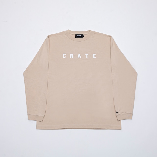 CRATE SIMPLE LOGO L/S T-SHIRTS CHARCOAL GRAY