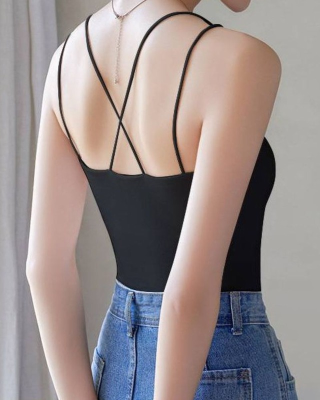 Cup In Double Cross Camisole
