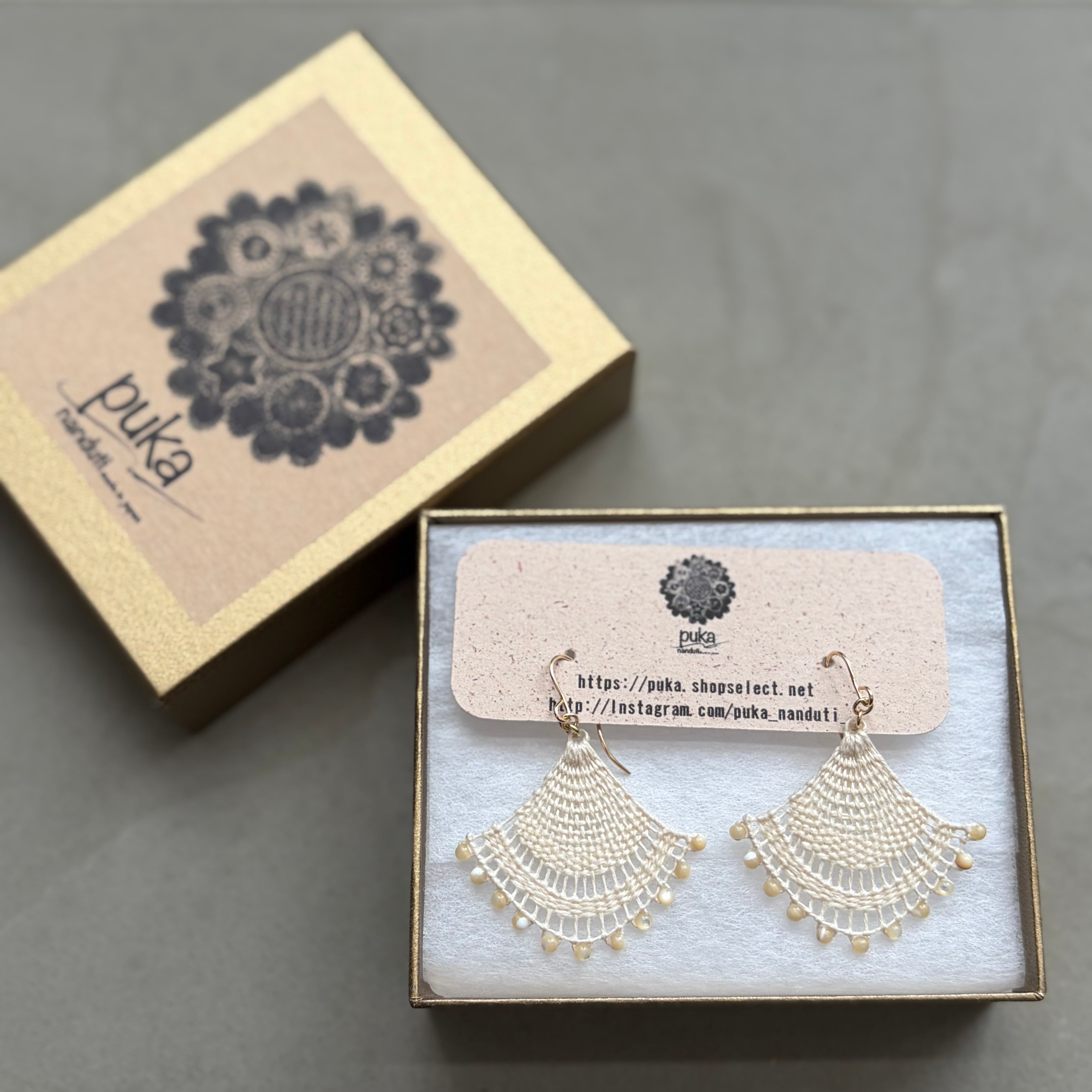 Ñanduti puka model earring | puka ~nanduti ~ ニャンドゥティ