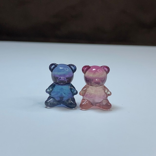 15.可愛い仲良しくまちゃんペア・フローライトくま