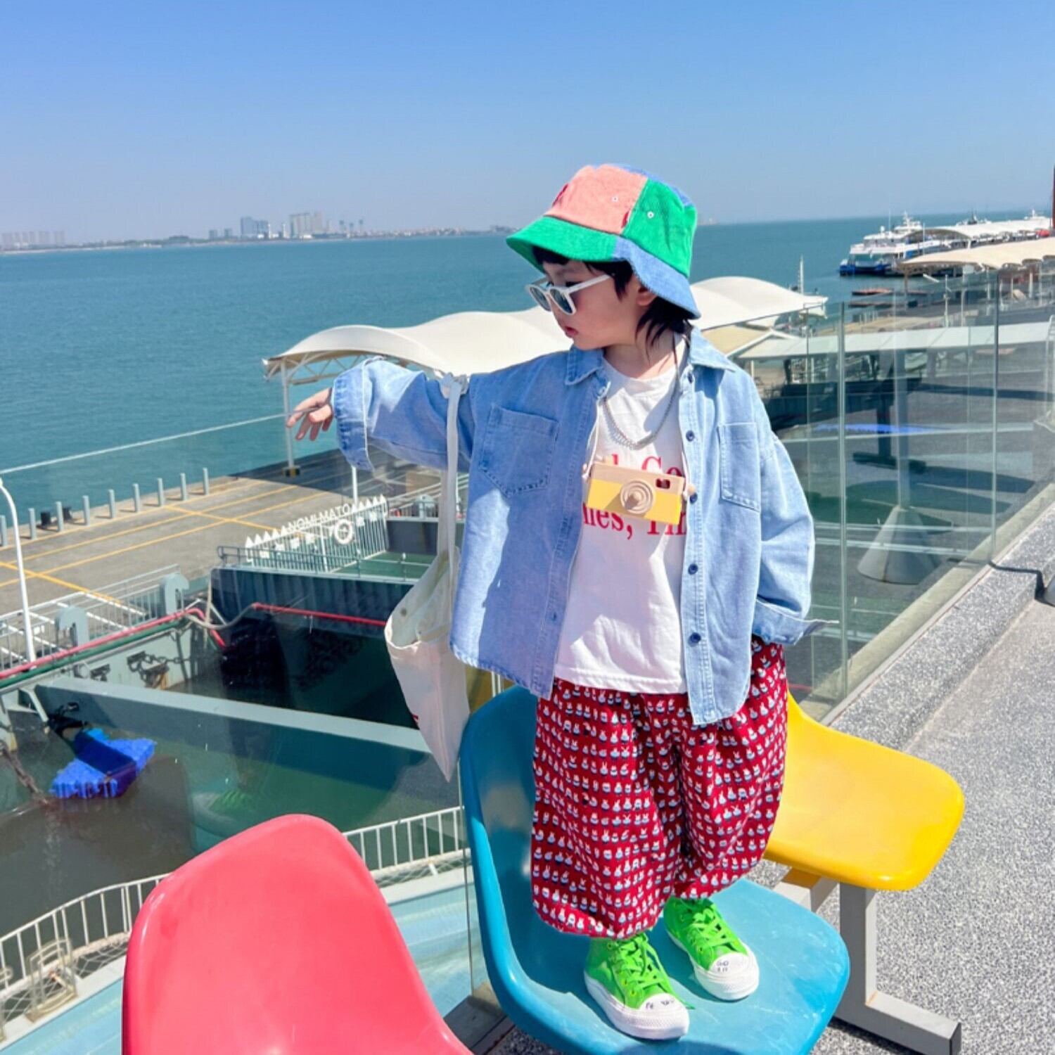 ☆即納☆ ウサギさん総柄ルーズパンツ 【送料無料】 韓国子供服 うさぎ