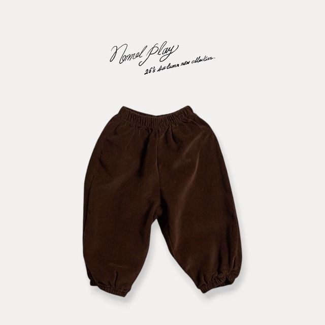 《予約》送料無料【normal play】Fine Corduroy Balloon Pants