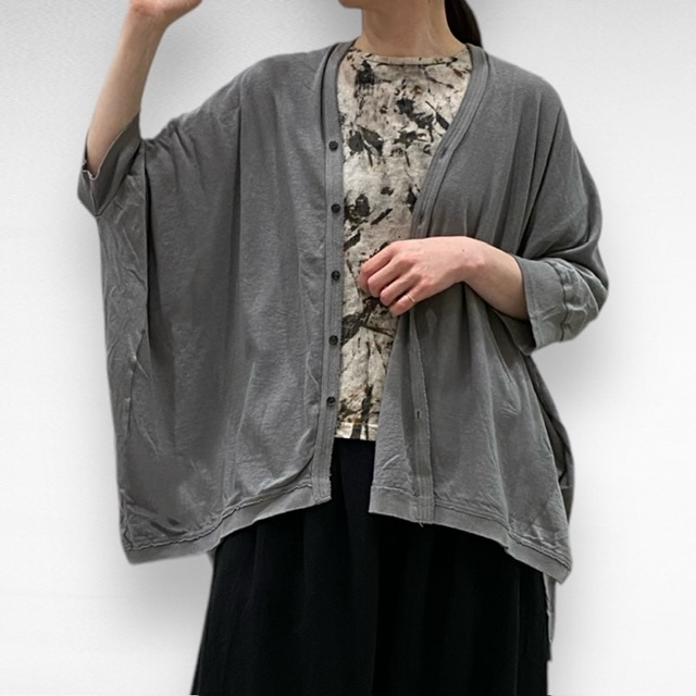 pas de calais cotton jersey poncho cardigan