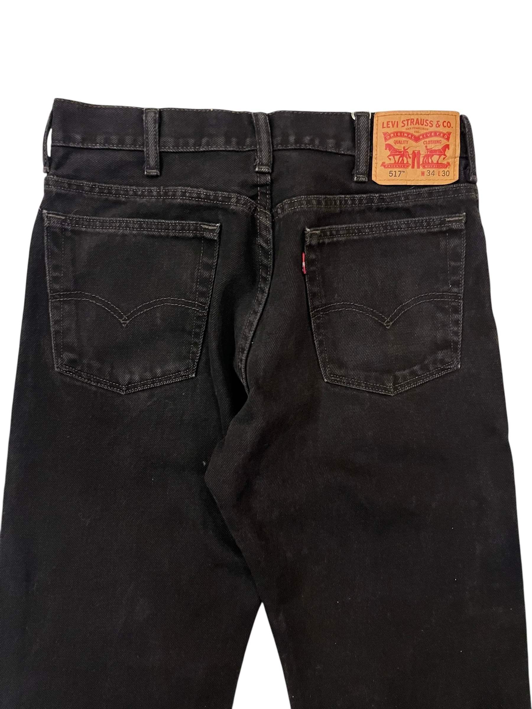 80s Levi's 70609-0270 Black Denim Sherpa Jacket Made in U.S.A. 80