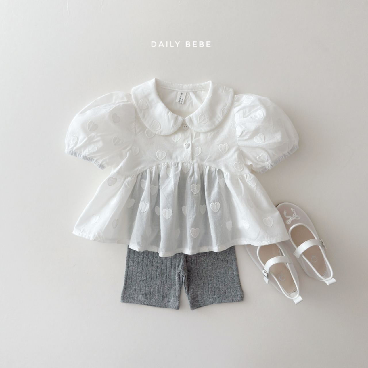 【取寄/韓国直送】Daily bebe 26/SM ハートブラウス|夏服|韓国子供服