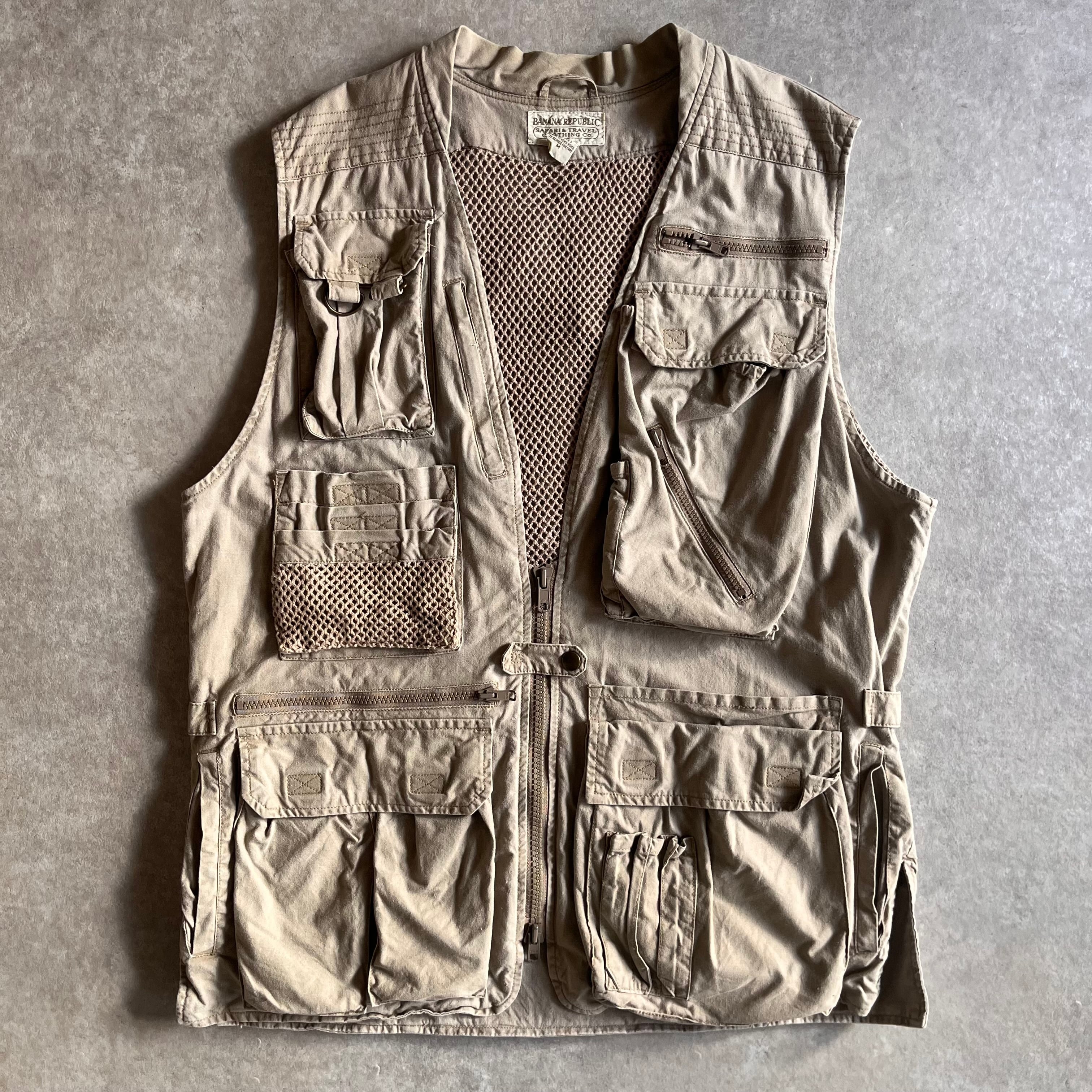 1990s BANANA REPUBLIC Safari Vest M H666