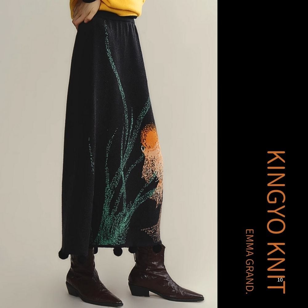 静寂の中を泳ぐニットスカート E00477 | EMMA GRAND