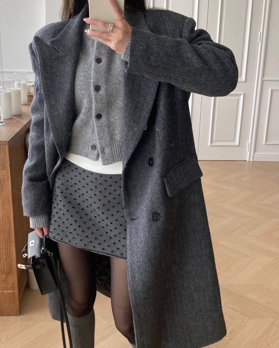 ドットチュールミニスカート A24460