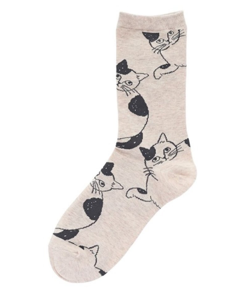 新品　松尾ミユキ　ソックス　レディースフリー　pumpkin 猫　ねこ　ネコ 新品松尾ミユキソックスレディースフリーpumpkin 猫ねこネコ