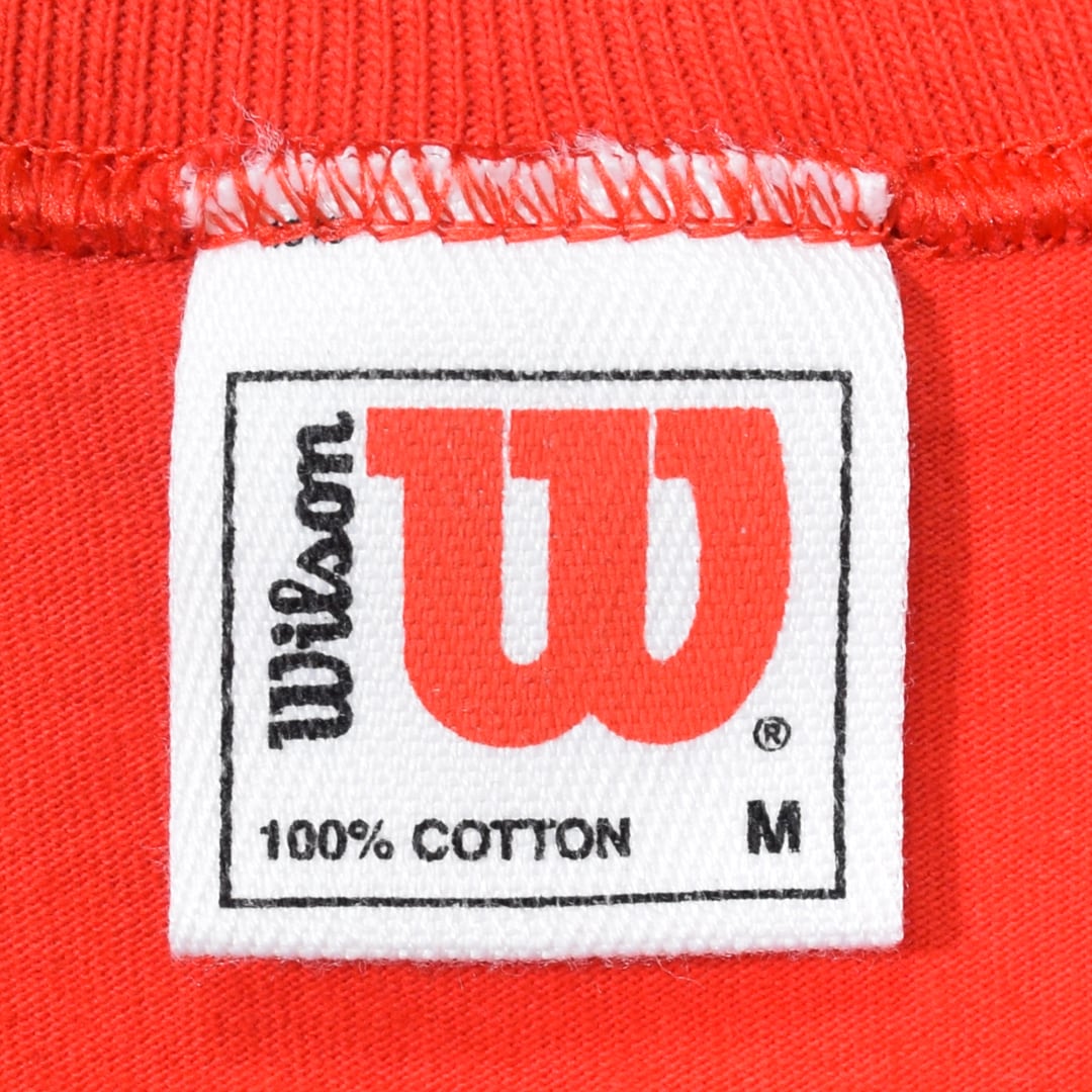 美品 80s ウイルソン USA製 ヴィンテージTシャツ 赤 WILSON メンズM