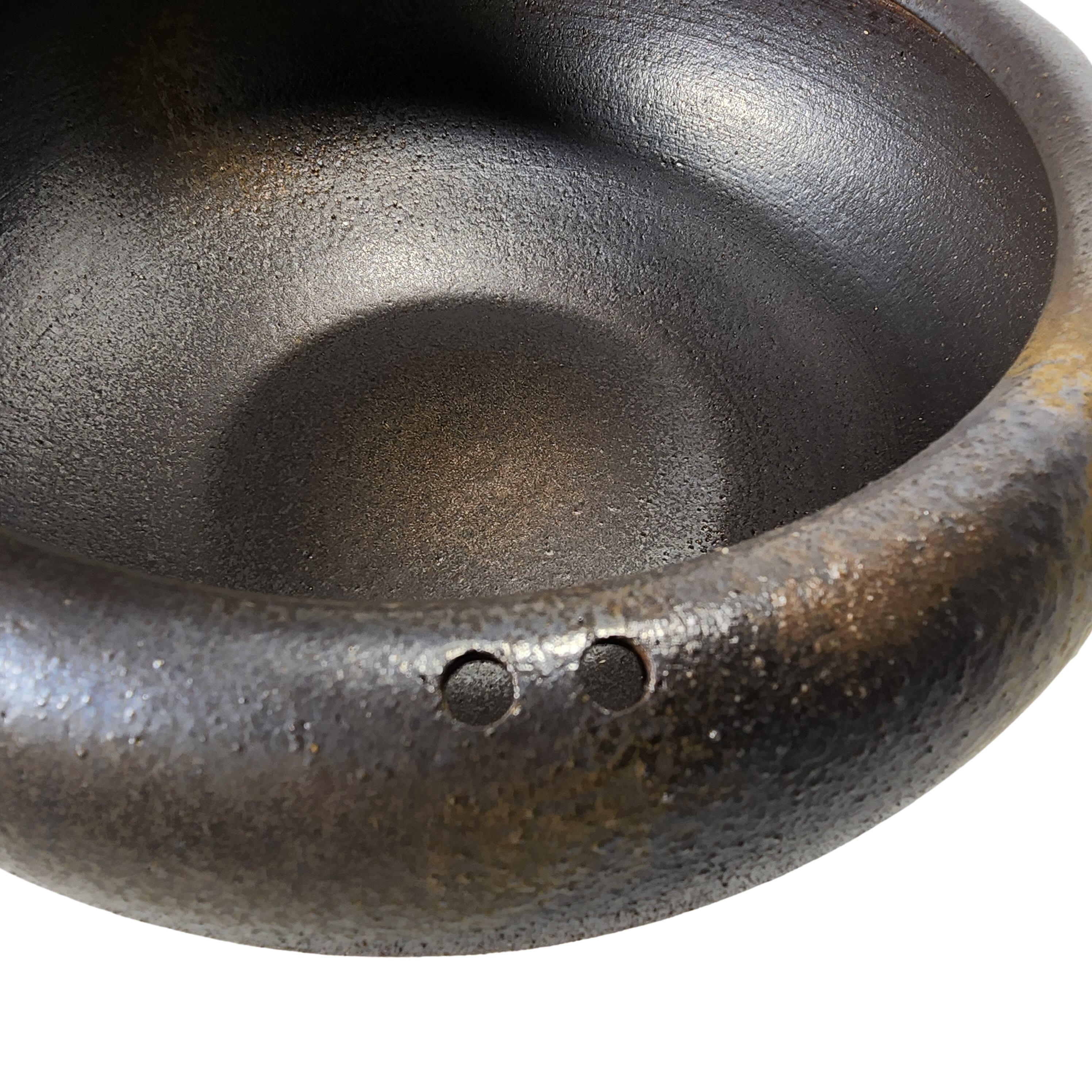 金彩浅型火鉢 11号 4点セット 高級本わら灰付（火箸・五徳・井ゲタ付き