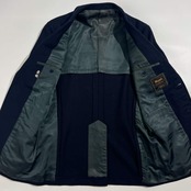 80s Kent ケント 金ボタン 段返3B 背抜き ウール テーラードジャケット 紺ブレ165-84-73/ネイビー系 メンズ ビンテージ VAN JAC