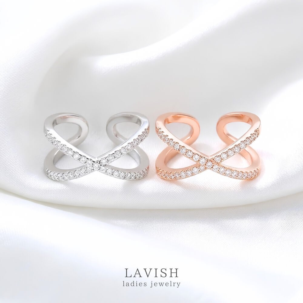 クロスデザイン リング ｜ フリーサイズ 指輪 レディース | LAVISH