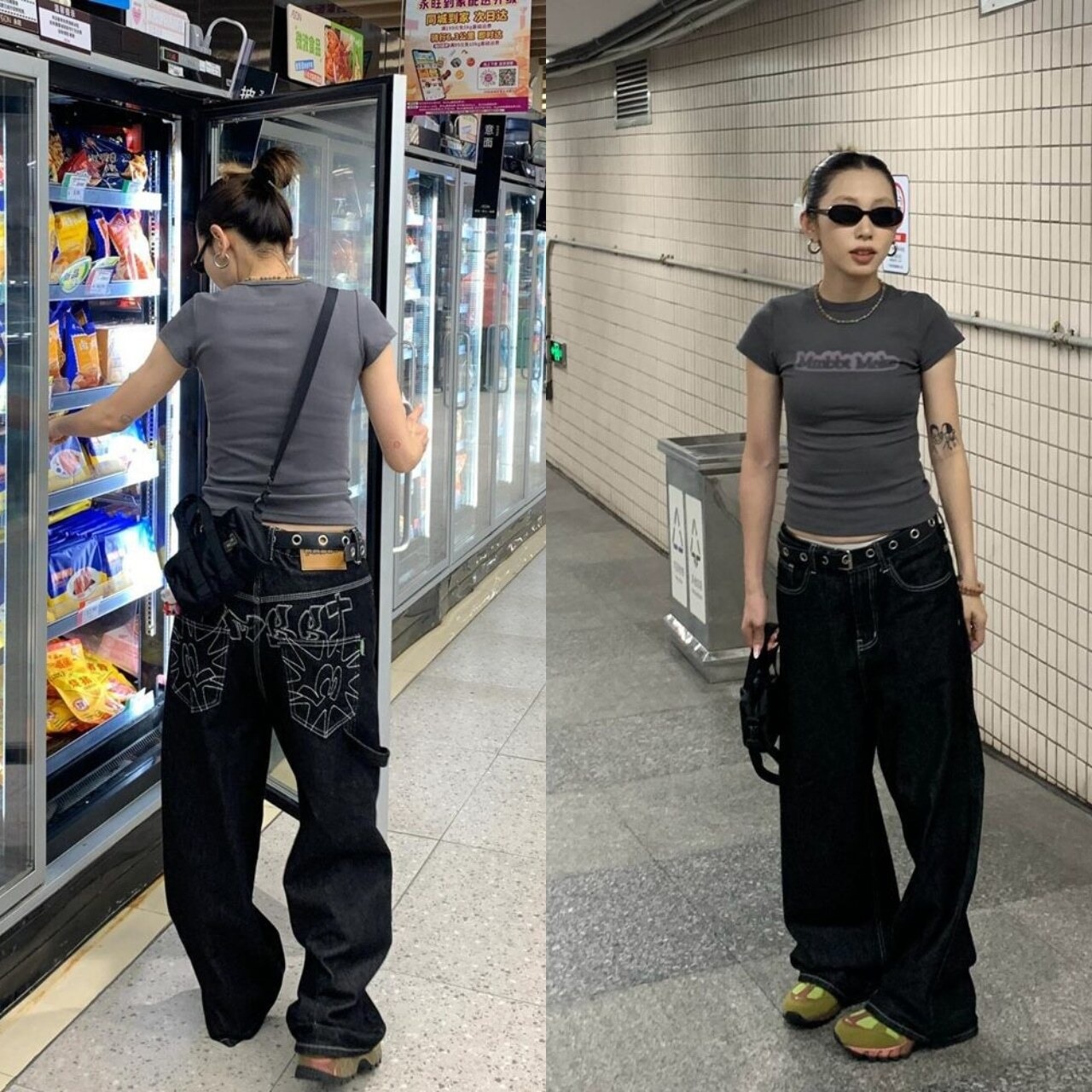 バック刺繍パンツ S0127