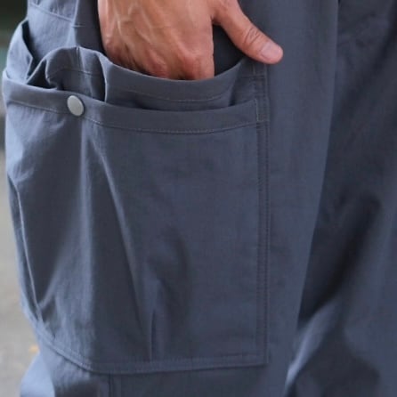 SASSAFRAS(ササフラス) / Overgrown Pants 1/2 Nylon -Charcoal- (SF