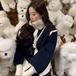 トップス ブラウス アウター カーディガン ニットカーディガン ニットトップス 袖あり タートルネック 長袖 きれいめ 大人可愛い 大人 上品 おしゃれ お洒落 カジュアル 春 秋 冬 10代 20代 30代 40代 50代 60代 レディース 女性用 ママ OL 学生 デート お出かけ 休日  イベント ワンサイズ  ネイビー ショッピング 着回し 普段使い 重ね着 モテ インスタ映え