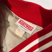80s 90s USA製 ビンテージ HARTWELL ハートウェル バックプリント スタジャン ジャケット XL~程度 /レッド/メンズ/オールド