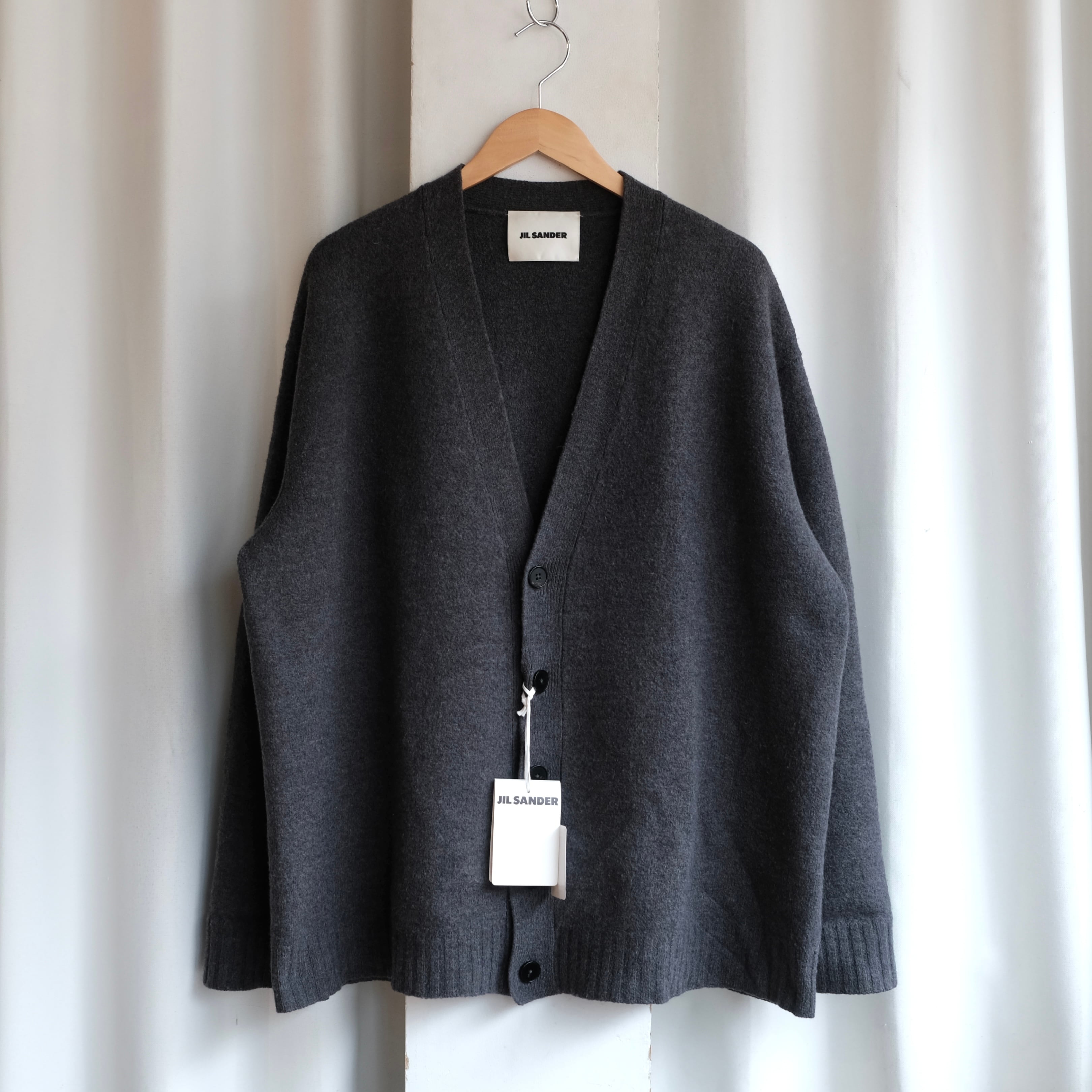 JIL SANDER 24AW MERINO BOILED WOOL CARDIGAN | safarionline