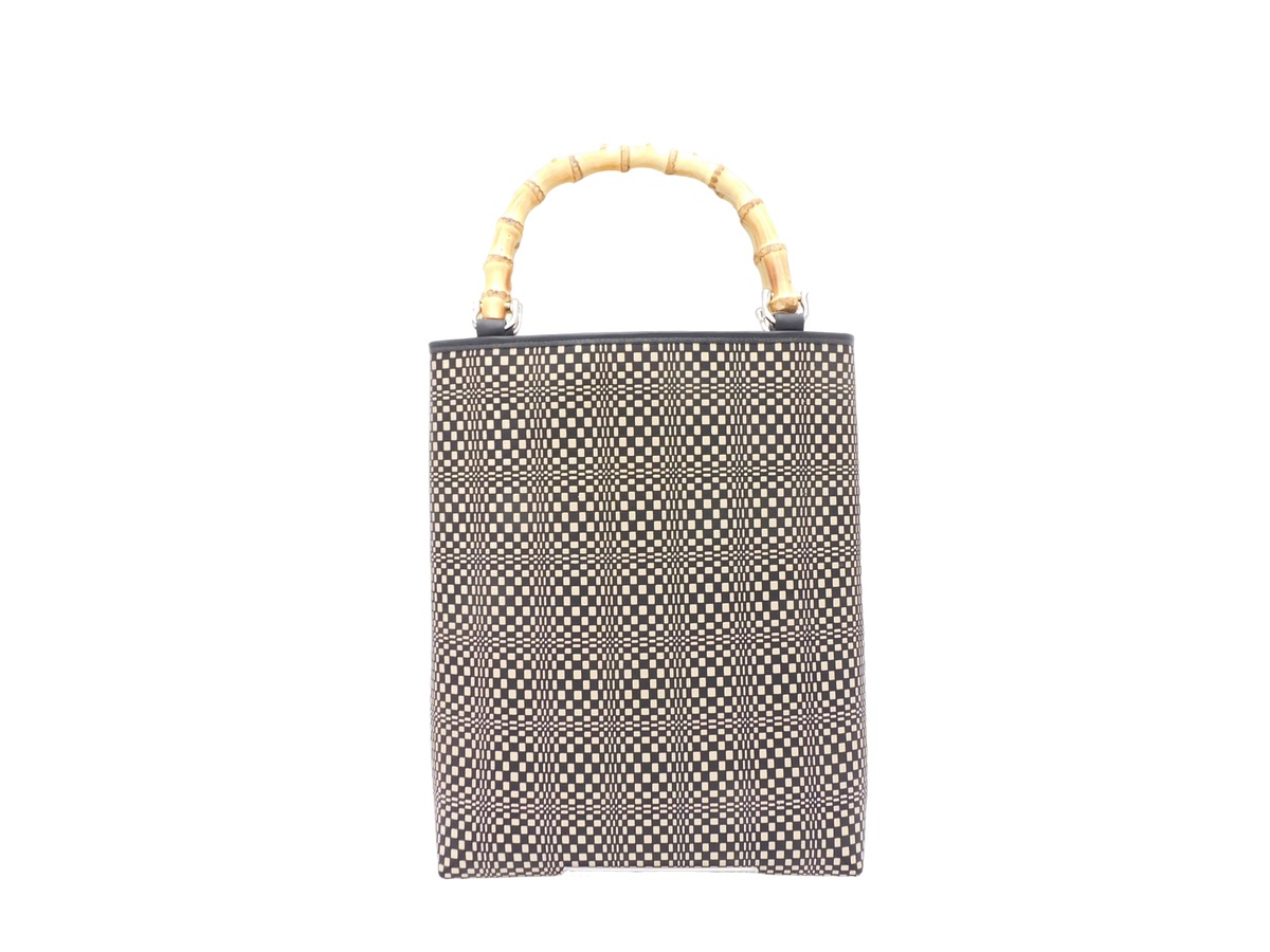 バンブー 手提げ 翁格子 灰桜 バンブー 手提げ 翁格子 灰桜 バンブー 手提げ 翁格子 灰桜