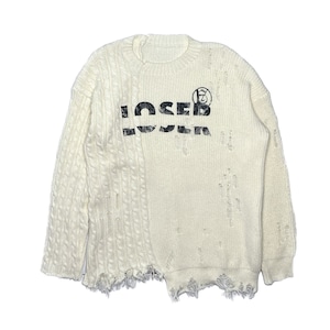 【A Good Bad Influence】Loser Logo knit sweater