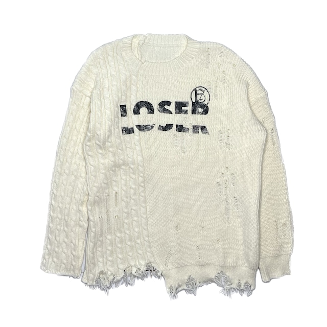 【A Good Bad Influence】Loser Logo knit sweater