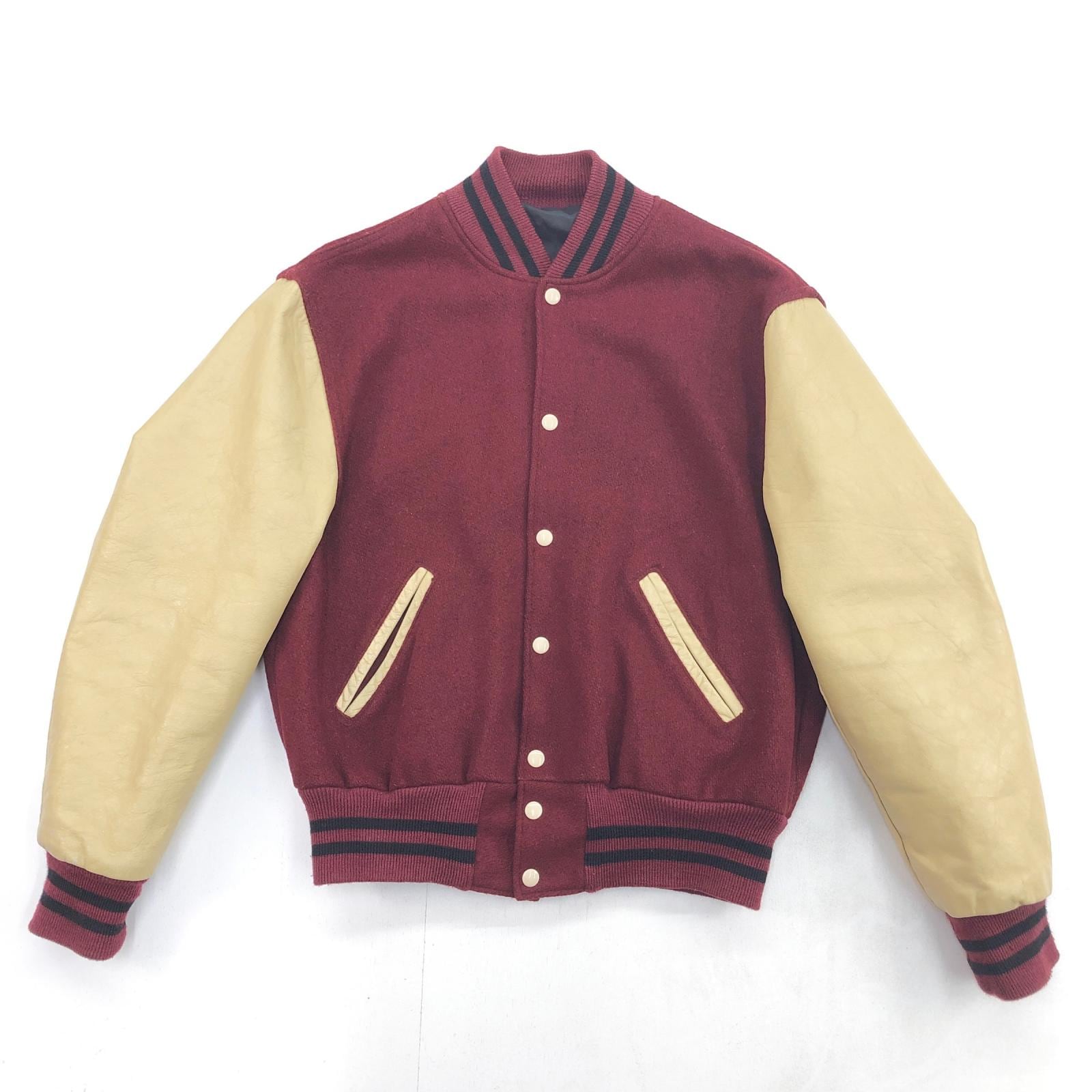 HOLLOWAY（ホロウェイ） USA製 ジャケット ビンテージ80 HOLLOWAY ホロウェイ 80- 90年代あたり USA製 袖革スタジャン ベース