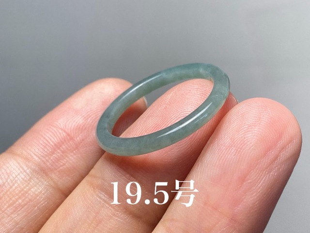 L7-94 美品 19.5号 天然グアテマラ産 A貨 本翡翠 くりぬき リング 