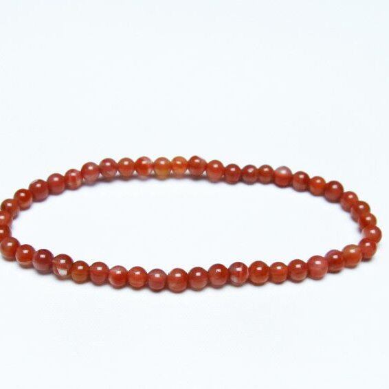 ナンホーンアゲート ブレスレット 4mm 南紅瑪瑙 一点物 メール便可 [M便 1/10] 111-42100
