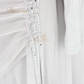 社交ダンス 衣装 スタンダード 上下セット ツーピース レッスンウェア パーティ衣装 Create-Sun クリエイトサン ラインストーン グレイ系 上質 ライトグレー 伸縮性 ウエストゴム ポリエステル フォーマル ダンスウェア ショー衣装 発表会 レッスン用 レディース おしゃれ セットアップ