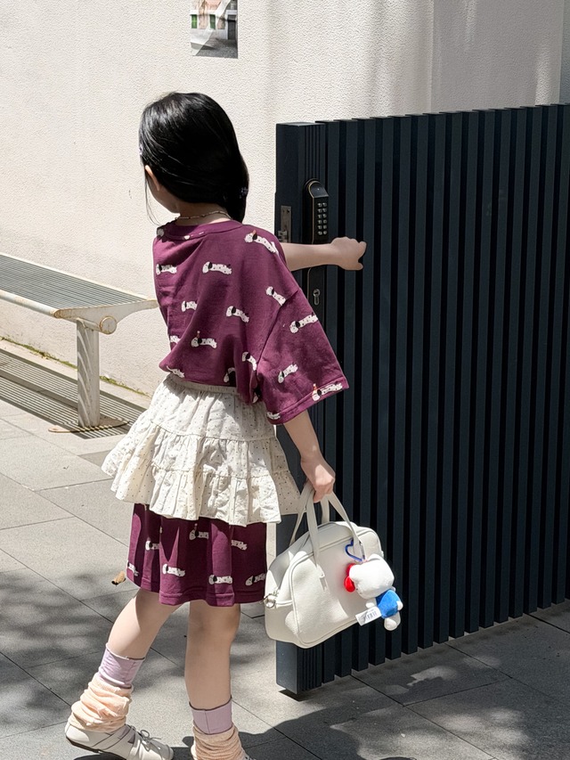 【セット】総柄ロゴプリント半袖Tシャツハーフパンツセットアップ - 6