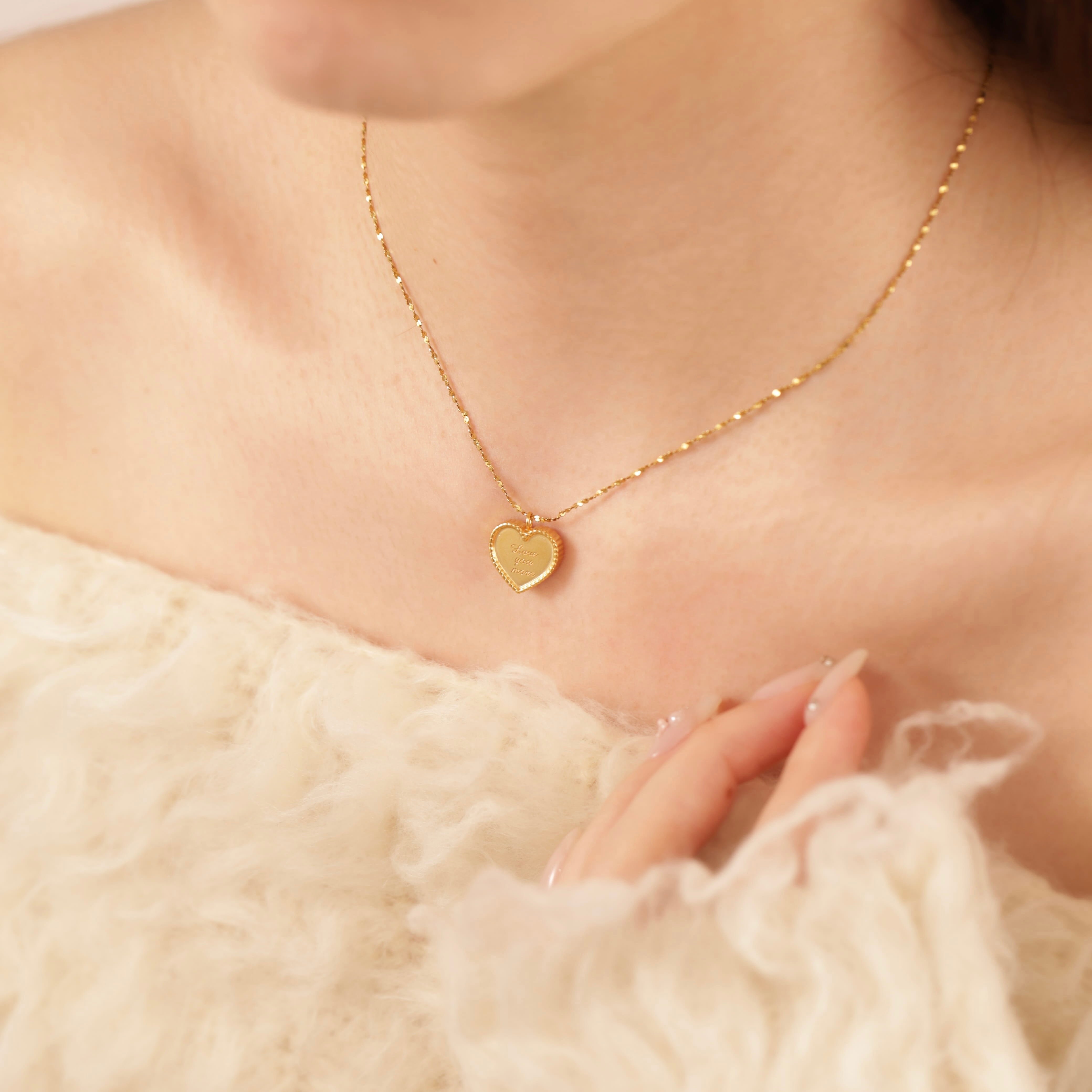 316L heart tag necklace（briller chain ver.） | apire