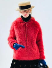 imakokoni レッドカラーオリジナルデザイントップス 255280