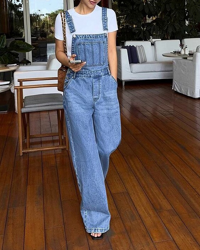 フロントポケットサロペットパンツ A0315